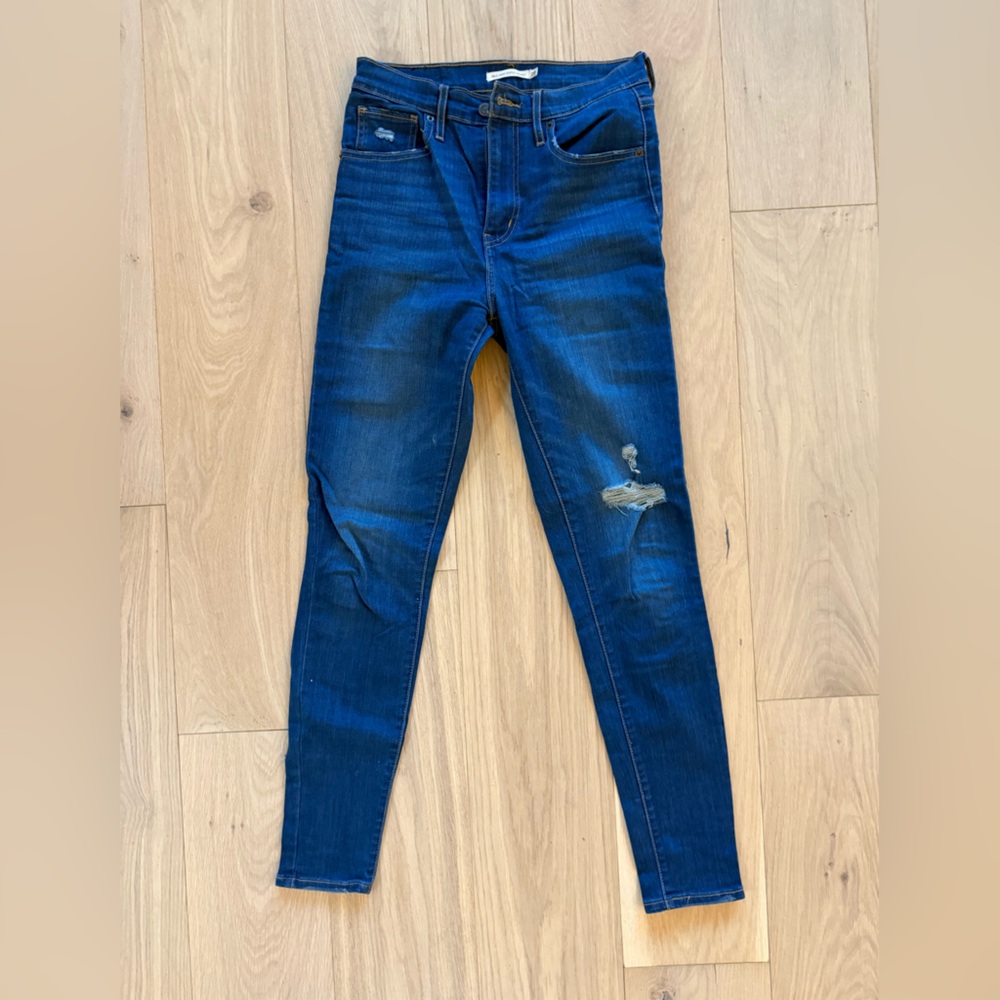 Levi's Mile High Super Skinny Dark Blue Slim Jeans